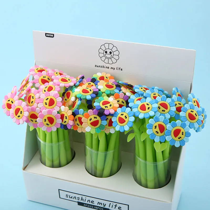 X 22417 SUNSHINE RAINBOW FLOWER GEL PEN-DISCONTINUED