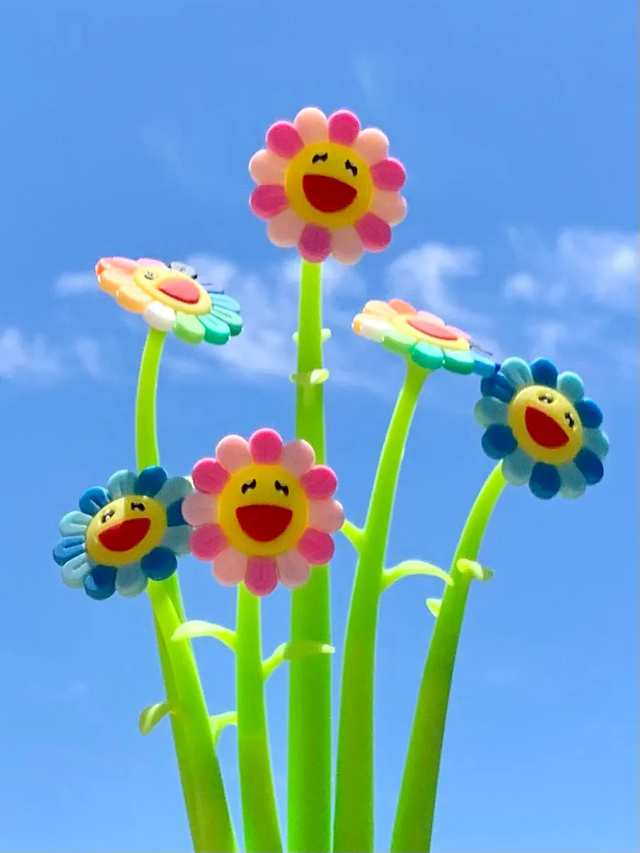 X 22417 SUNSHINE RAINBOW FLOWER GEL PEN-DISCONTINUED