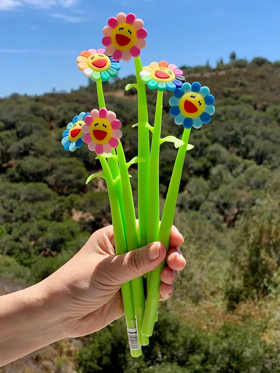 X 22417 SUNSHINE RAINBOW FLOWER GEL PEN-DISCONTINUED