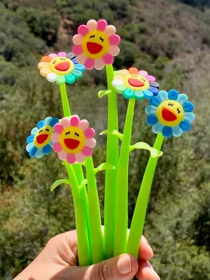 X 22417 SUNSHINE RAINBOW FLOWER GEL PEN-DISCONTINUED