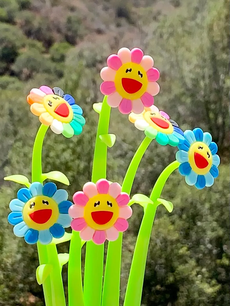 X 22417 SUNSHINE RAINBOW FLOWER GEL PEN-DISCONTINUED