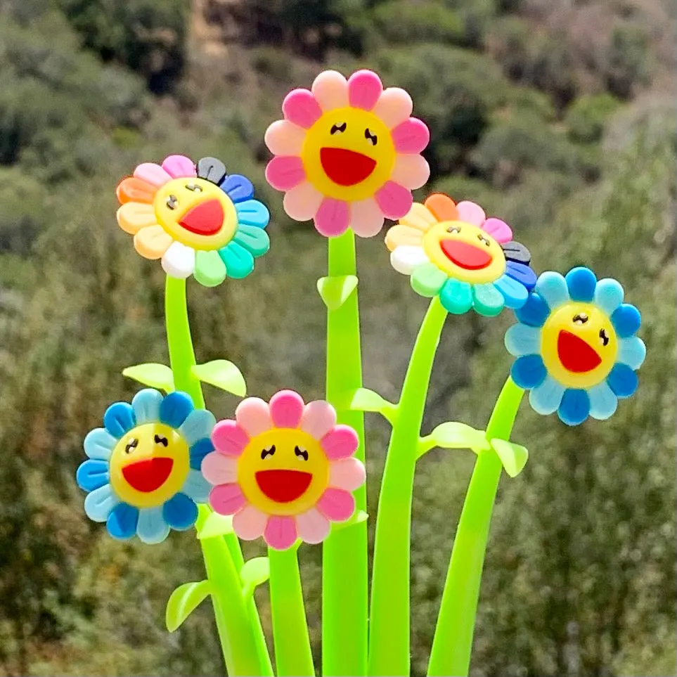 X 22417 SUNSHINE RAINBOW FLOWER GEL PEN-DISCONTINUED