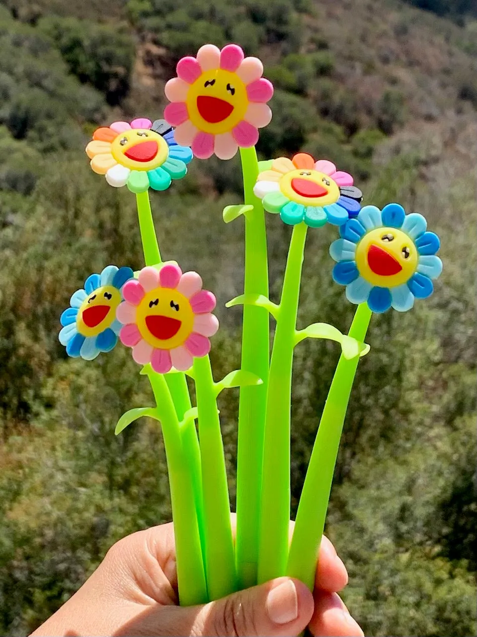 X 22417 SUNSHINE RAINBOW FLOWER GEL PEN-DISCONTINUED