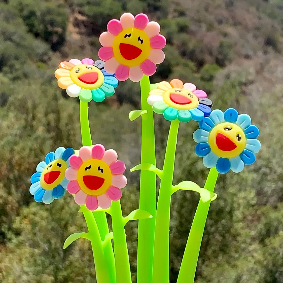 X 22417 SUNSHINE RAINBOW FLOWER GEL PEN-DISCONTINUED