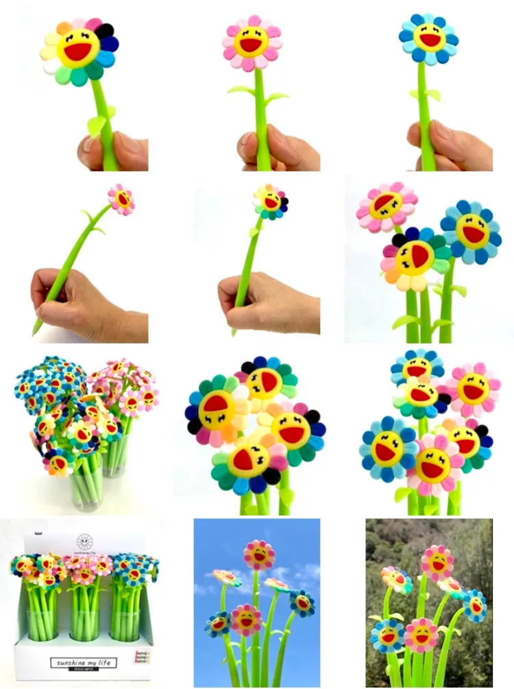 X 22417 SUNSHINE RAINBOW FLOWER GEL PEN-DISCONTINUED