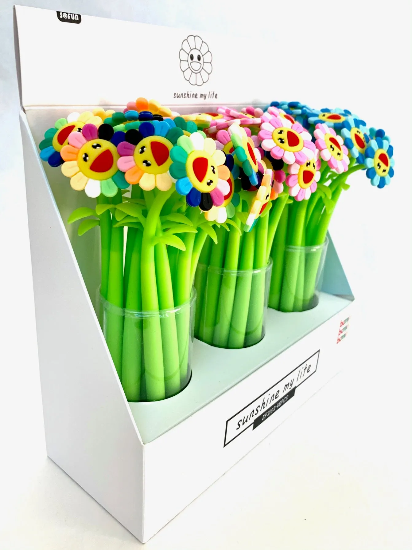 X 22417 SUNSHINE RAINBOW FLOWER GEL PEN-DISCONTINUED