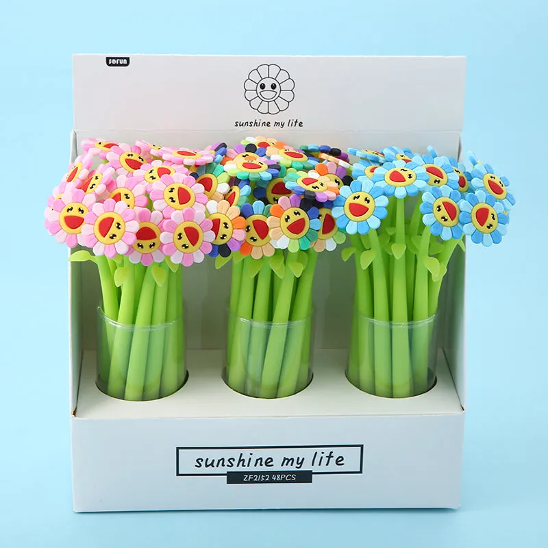X 22417 SUNSHINE RAINBOW FLOWER GEL PEN-DISCONTINUED
