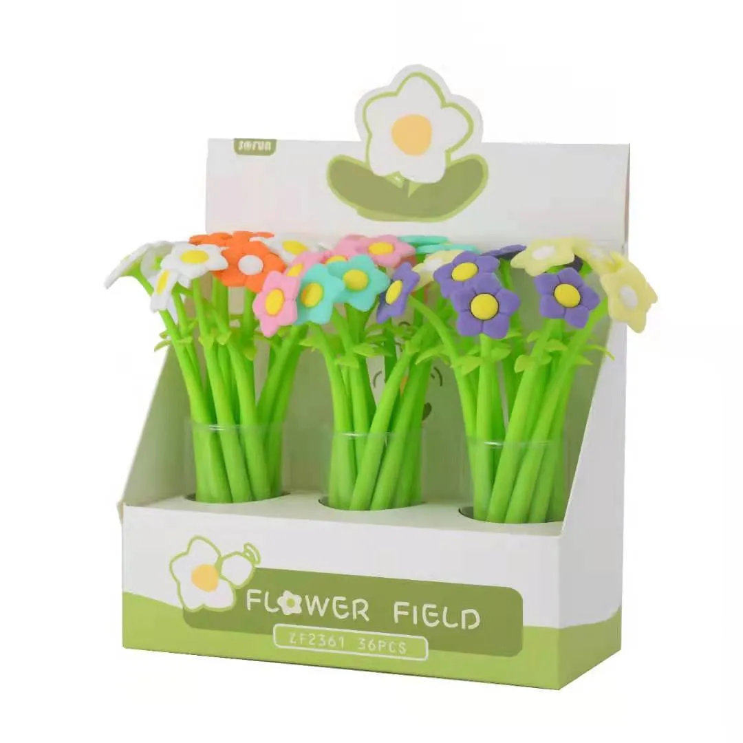 X 22432 FLOWER FIELD WIGGLE GEL PEN-DISCONTINUED