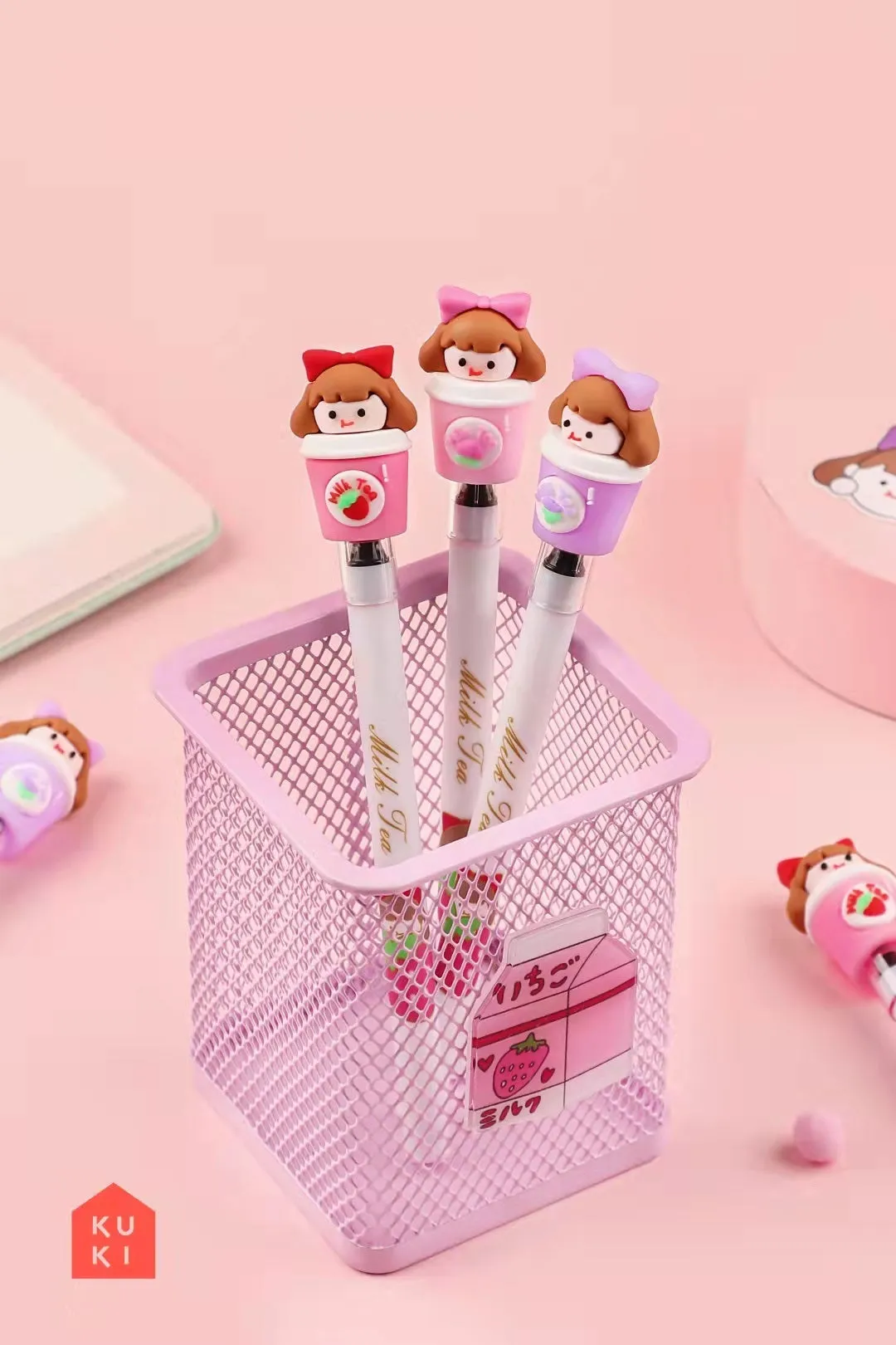 X 22442 MILK TEA GIRL GEL PEN-DISCONTINUED