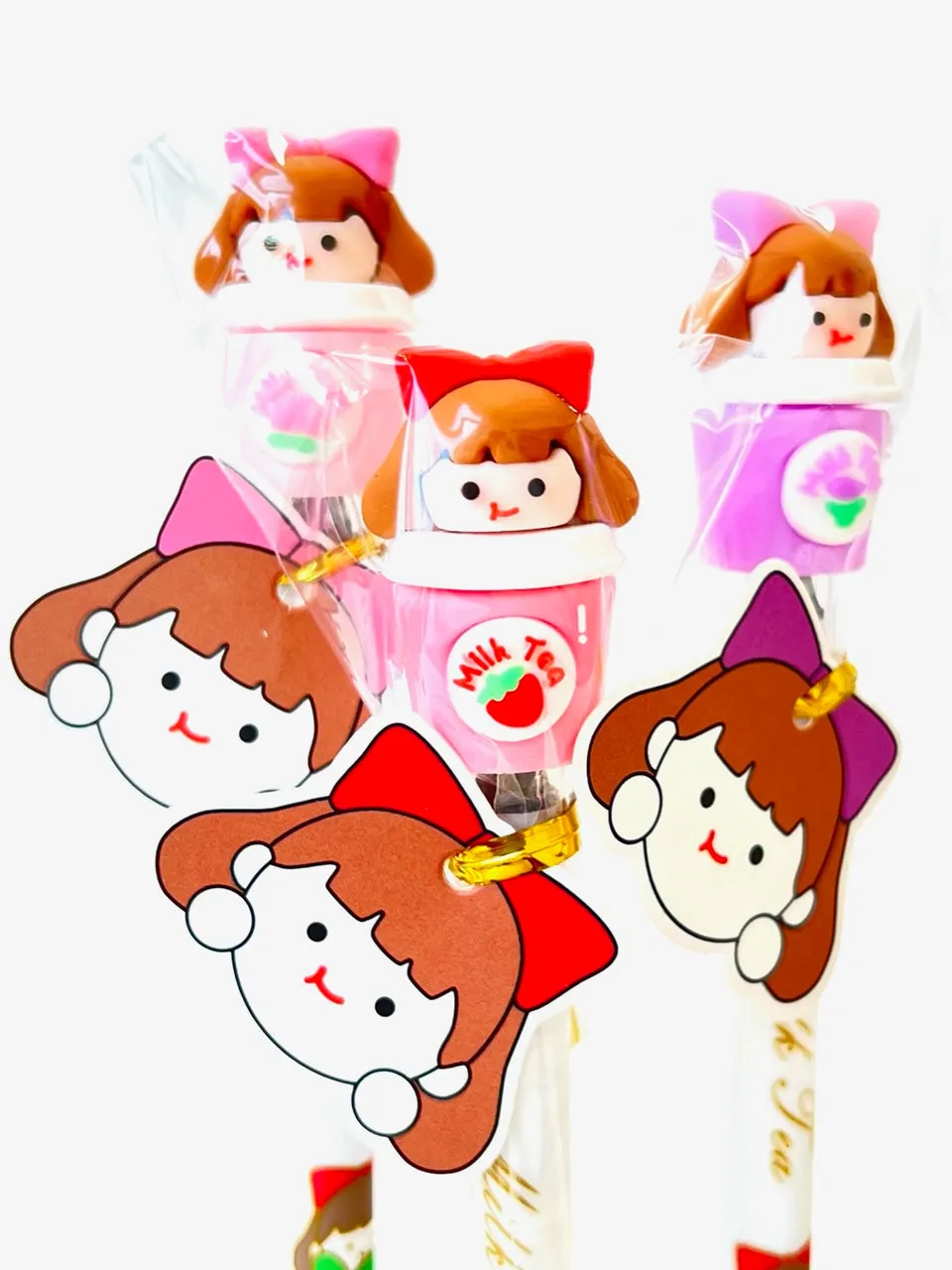 X 22442 MILK TEA GIRL GEL PEN-DISCONTINUED