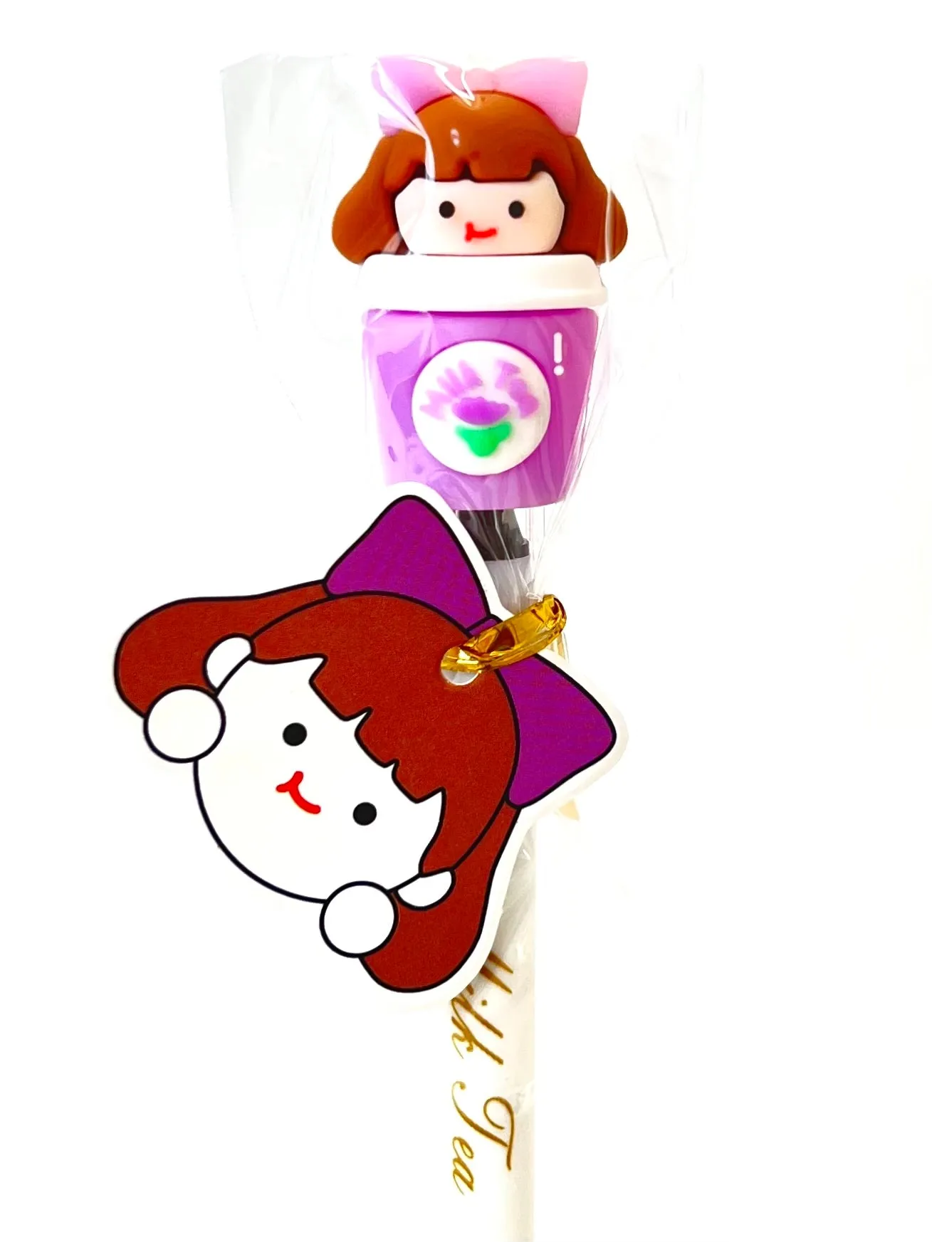 X 22442 MILK TEA GIRL GEL PEN-DISCONTINUED