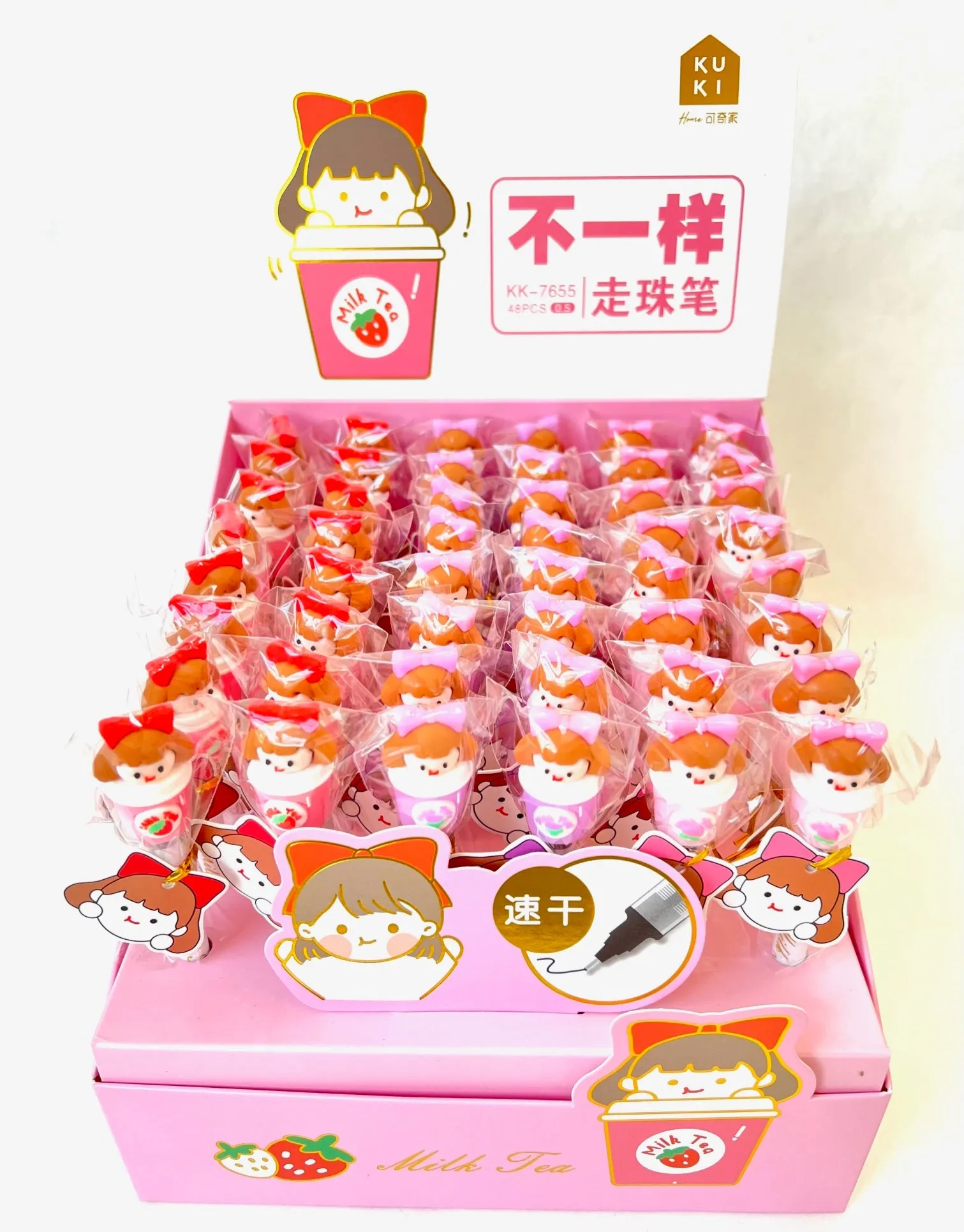 X 22442 MILK TEA GIRL GEL PEN-DISCONTINUED