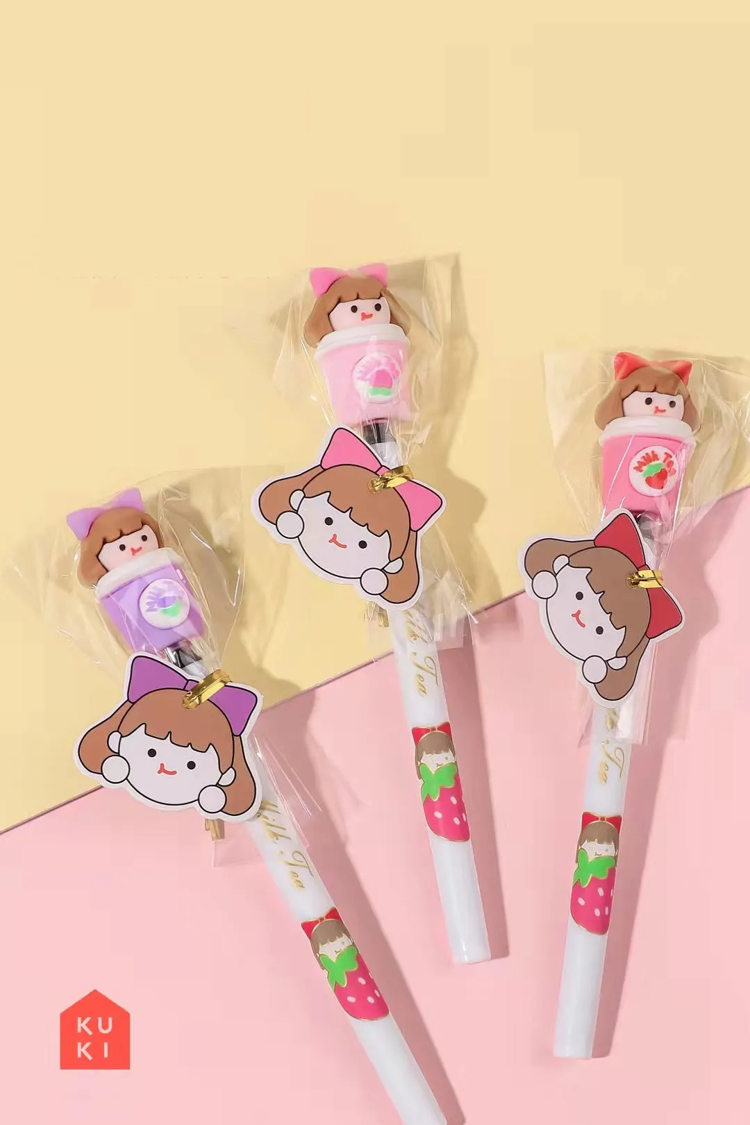 X 22442 MILK TEA GIRL GEL PEN-DISCONTINUED