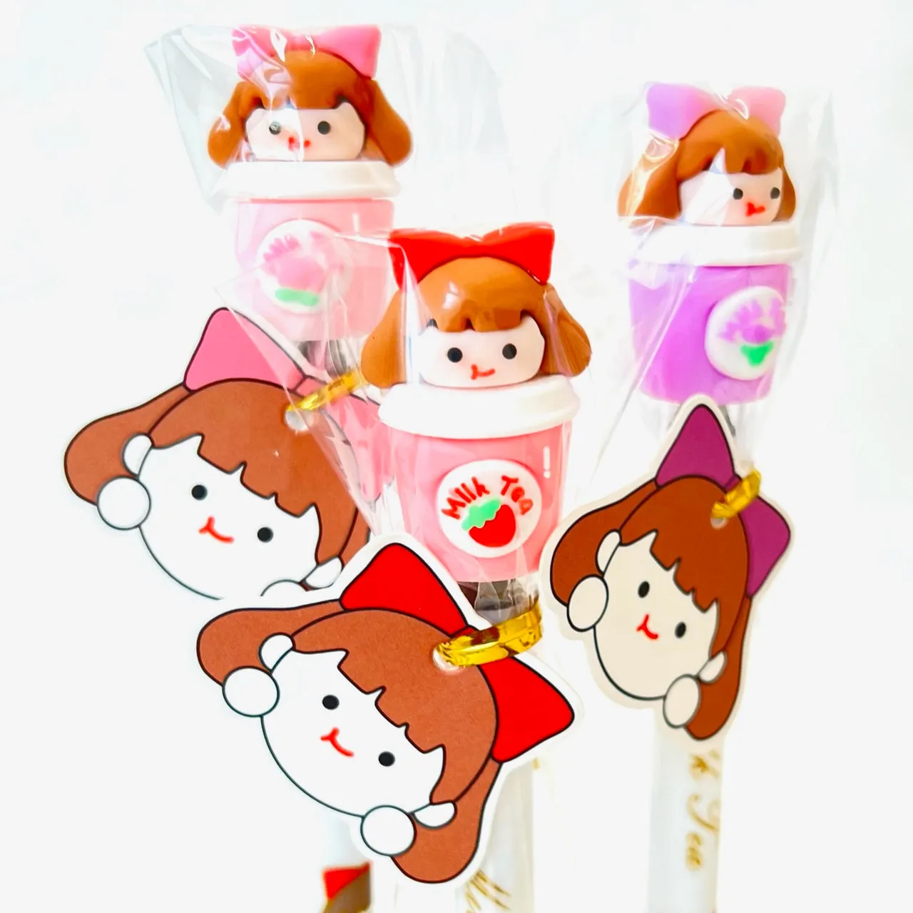 X 22442 MILK TEA GIRL GEL PEN-DISCONTINUED