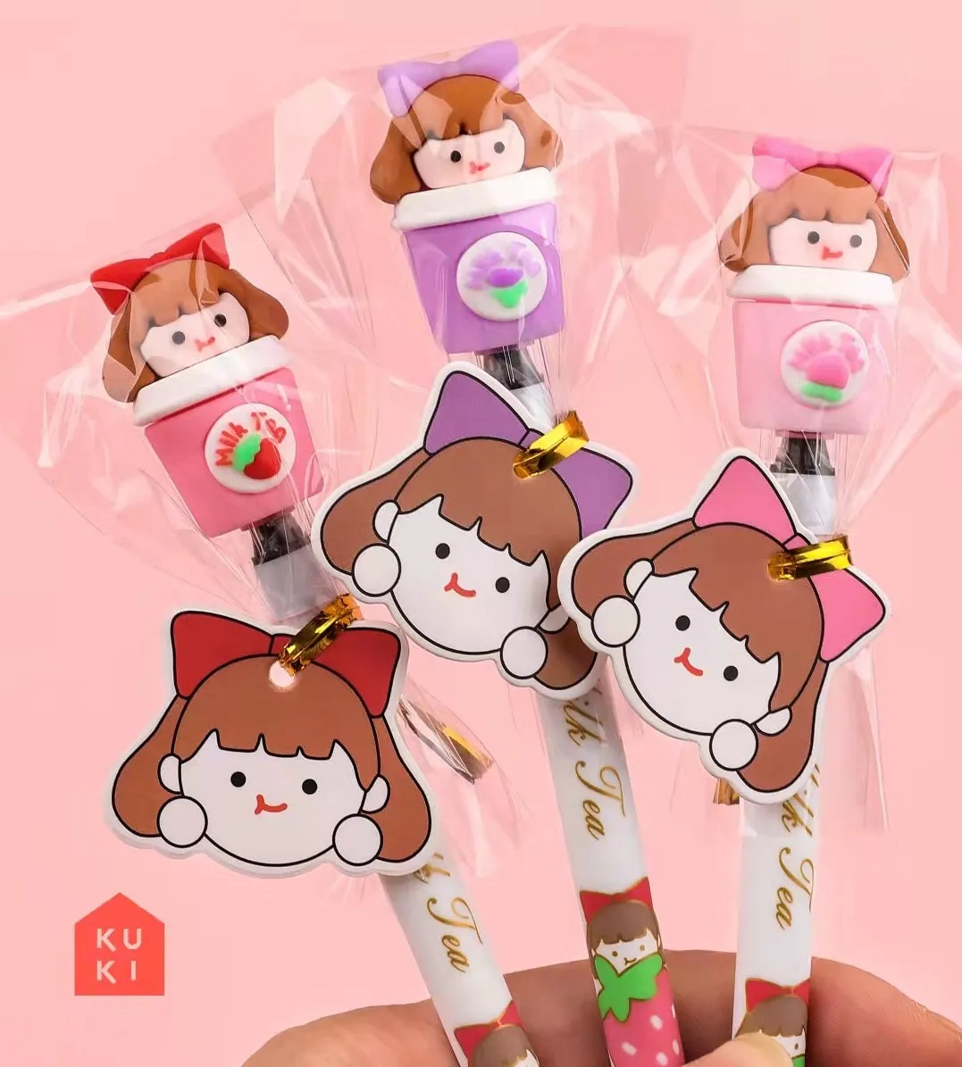 X 22442 MILK TEA GIRL GEL PEN-DISCONTINUED