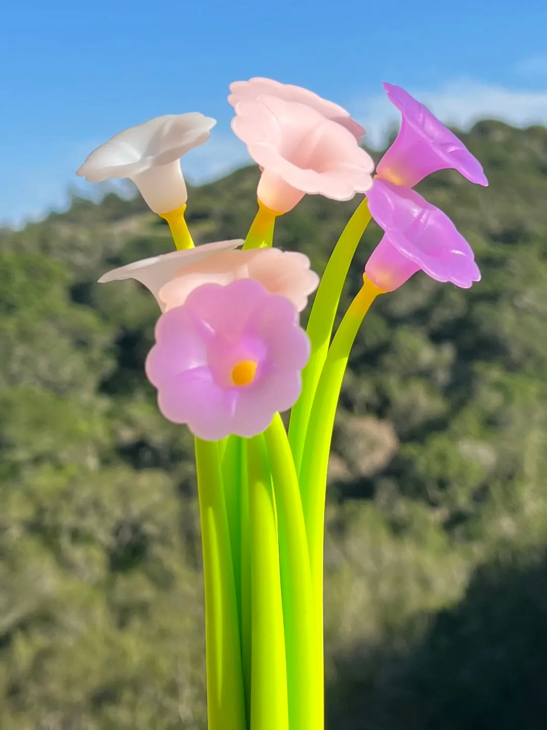 X 22463 MORNING GLORY FLOWER WIGGLE GEL PEN-DISCONTINUED