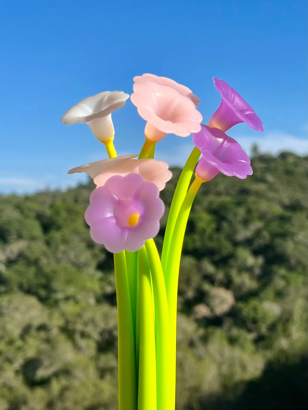 X 22463 MORNING GLORY FLOWER WIGGLE GEL PEN-DISCONTINUED