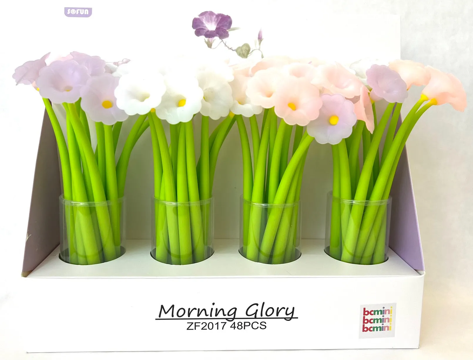 X 22463 MORNING GLORY FLOWER WIGGLE GEL PEN-DISCONTINUED