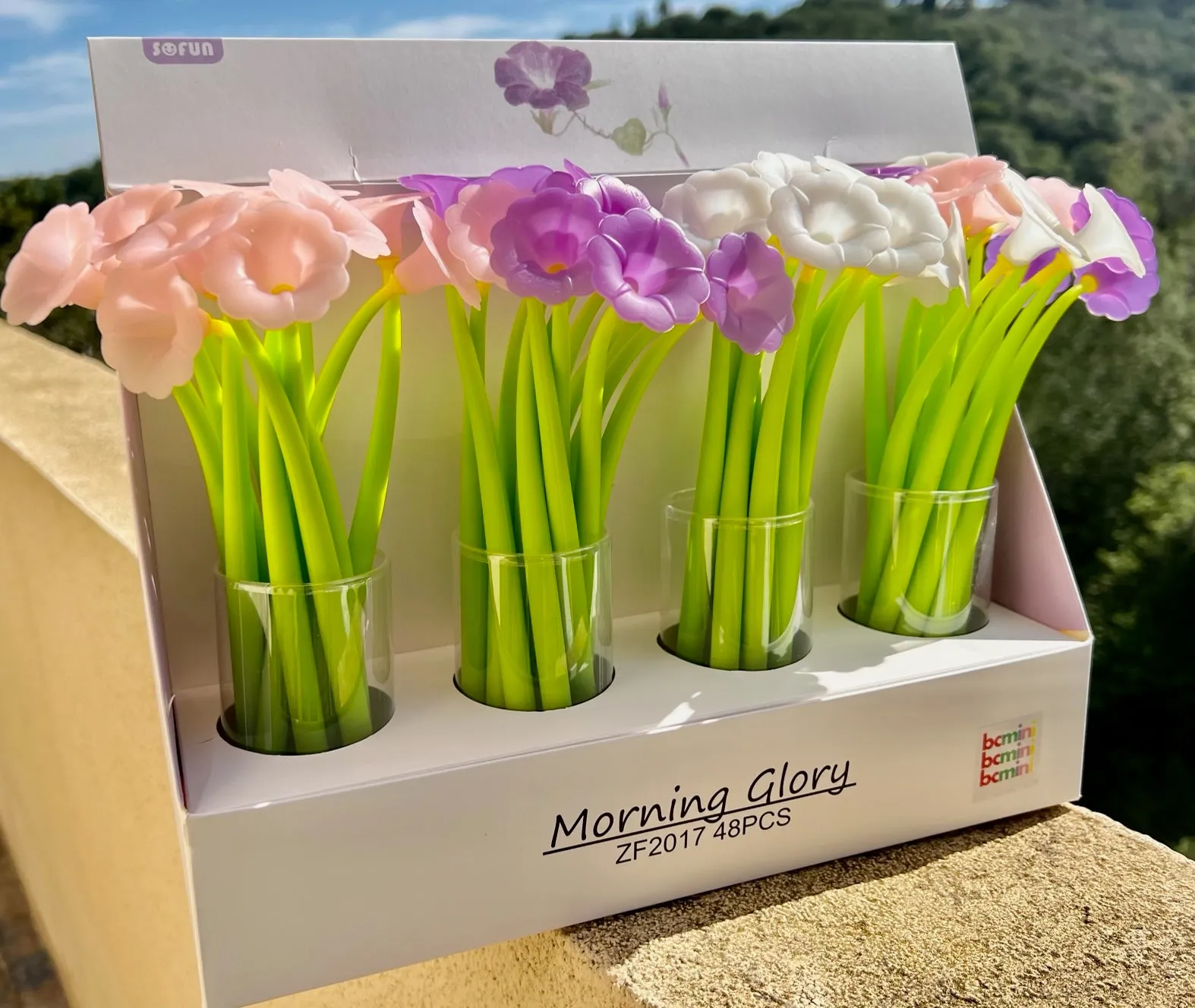 X 22463 MORNING GLORY FLOWER WIGGLE GEL PEN-DISCONTINUED
