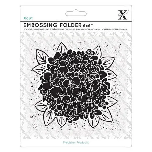 Xcut 6x6" Embossing Folder - Full Bloom Hydrangea (XCU 515242)